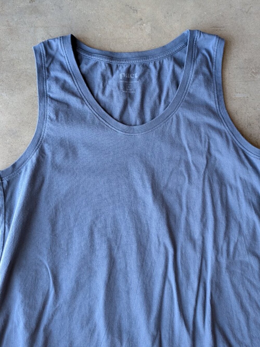 Pact Organic Softspun Tank Midi Dress in French Blue large - Picture 4 of 8
